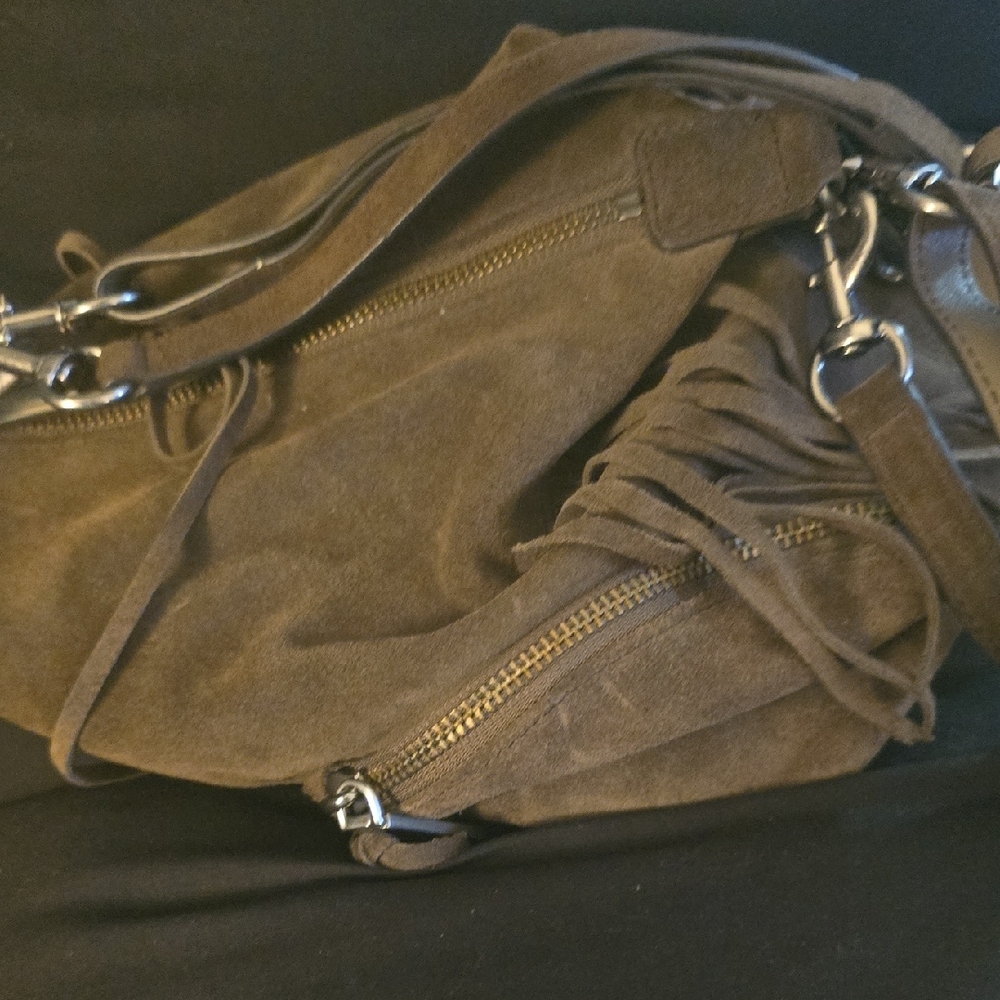 Rebecca Minkoff Mini Julian Fringe Suede Convertible Backpack - Picture 3 of 10